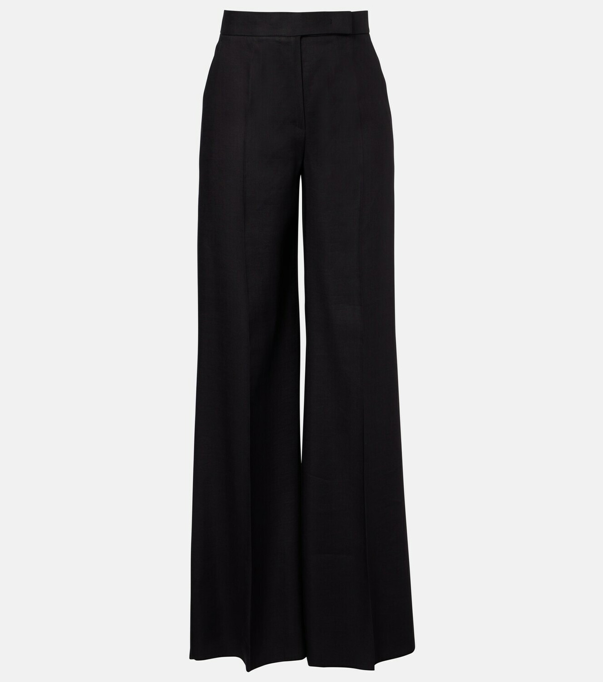 Max Mara Linen and silk twill wide-leg pants
