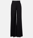Max Mara Linen and silk twill wide-leg pants