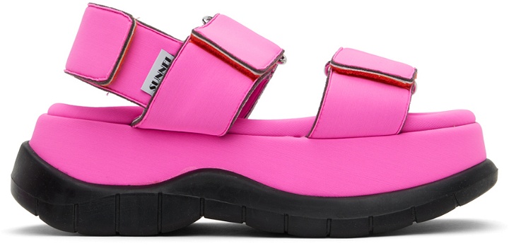 Photo: SUNNEI SSENSE Exclusive Pink Low Platform Sandals