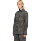 Róhe Black Checked Shaped Shirt