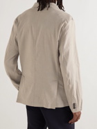Theory - Clinton Unstructured Double-Breasted Stretch Linen-Blend Blazer - Neutrals