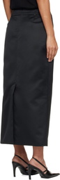 The Frankie Shop Black Alrose Satin Midi Skirt