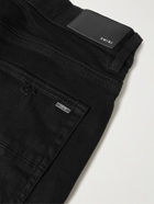 AMIRI - Skinny-Fit Distressed Crystal-Embellished Paint-Splattered Jeans - Black