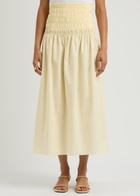 Faithfull The Brand Baia Cotton Maxi Skirt Yellow