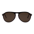 Tom Ford Black and Brown Bradbury Sunglasses