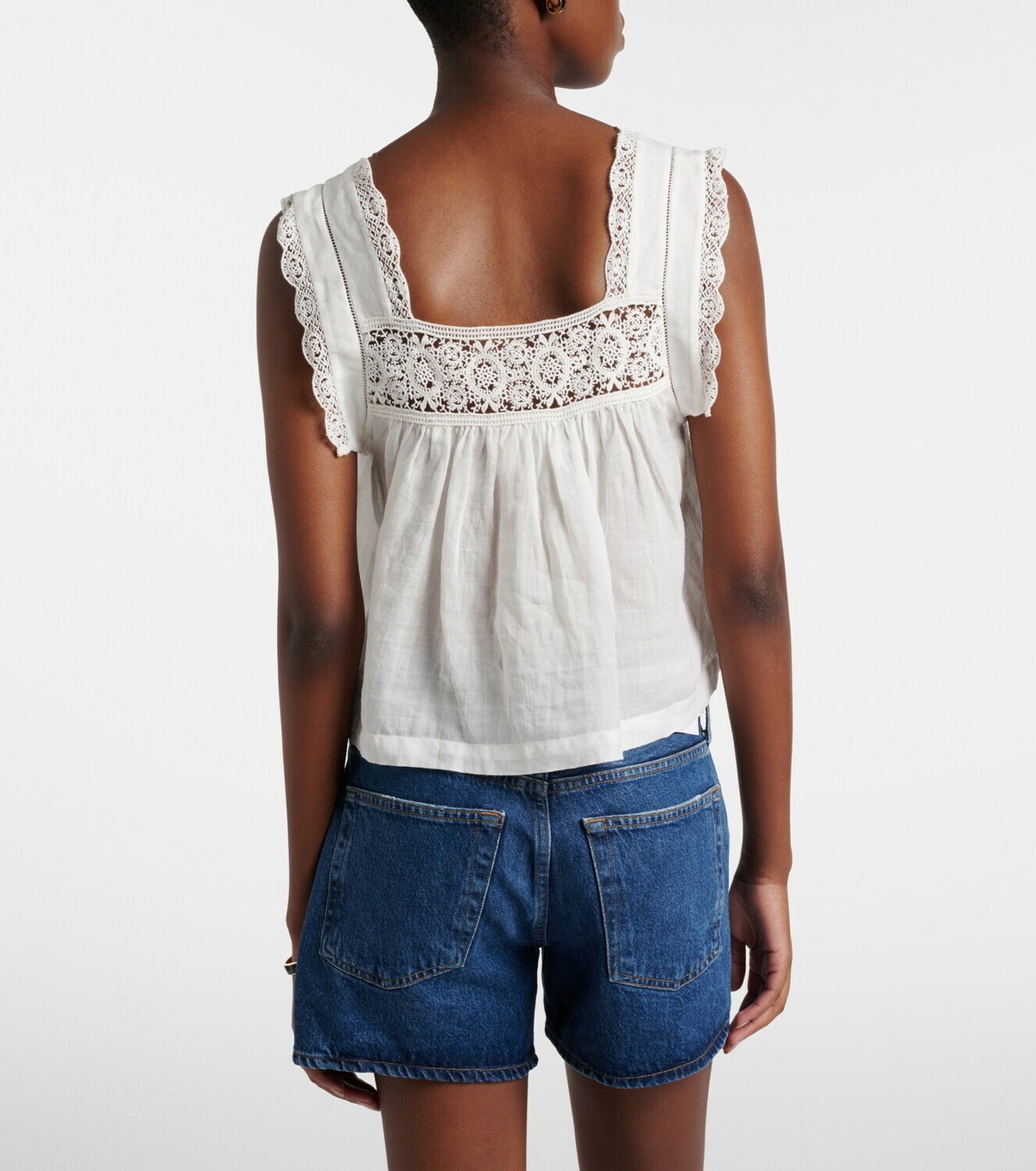 Citizens of Humanity Mia lace-trimmed top