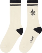 AMIRI Off-White & Black Starburst Socks
