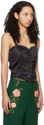 Bode Black Seligman Tank Top