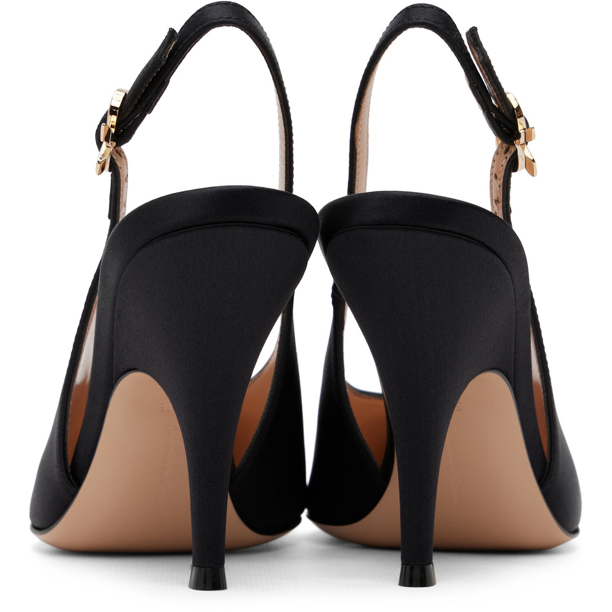 Gianvito Rossi Black Sofia Sling Heels