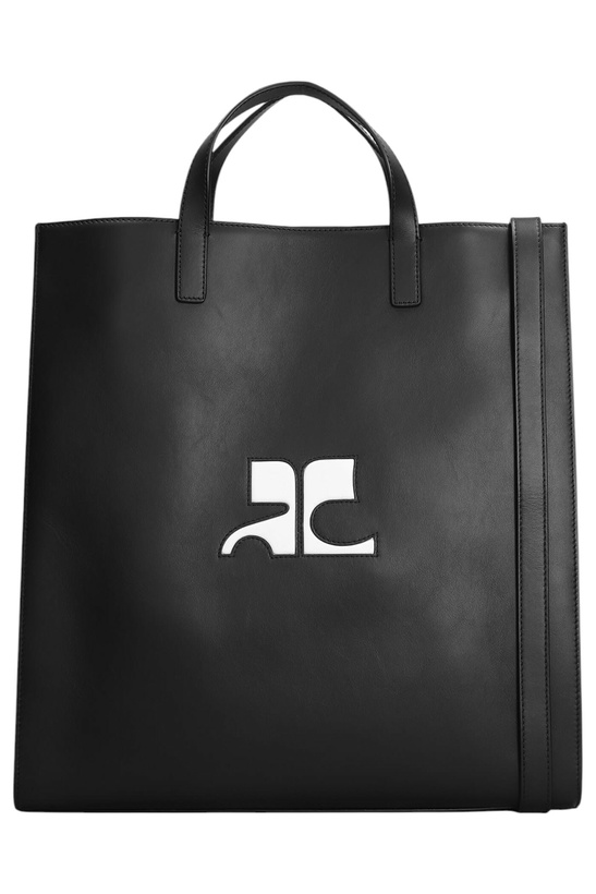 Photo: Courrèges heritage Tote Bag In Black Calfskin