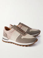 Mr P. - Panelled Suede Sneakers - Pink