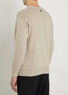 Tods Crew-neck Cotton-knit Jumper Off White