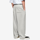 MKI Men's Mohair Blend Knit Wide Leg Joggers in Light Grey