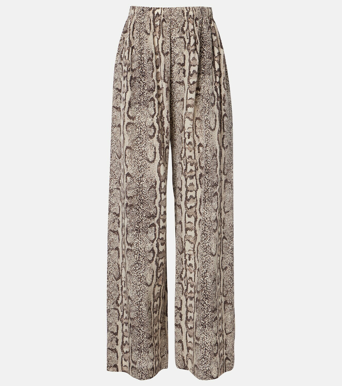 Balenciaga Snake-print silk palazzo pants