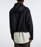 Acne Studios Pinstripe hooded wool jacket