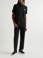 Moncler - Logo-Appliquéd Printed Cotton-Jersey Polo Shirt - Black