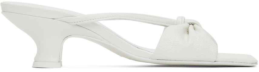 BY FAR White Freya Heeled Sandals By Far