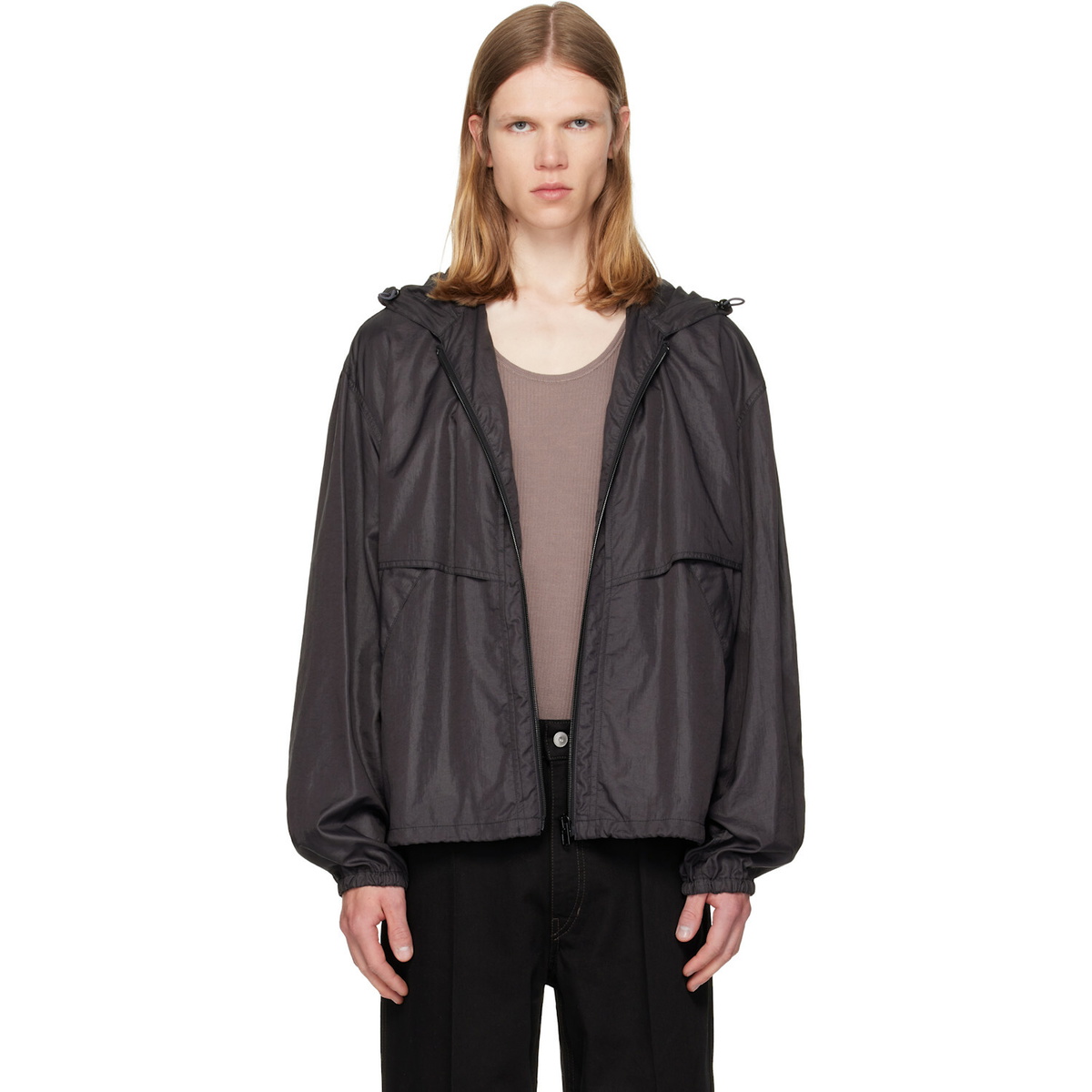 LEMAIRE Gray Windbreaker Jacket