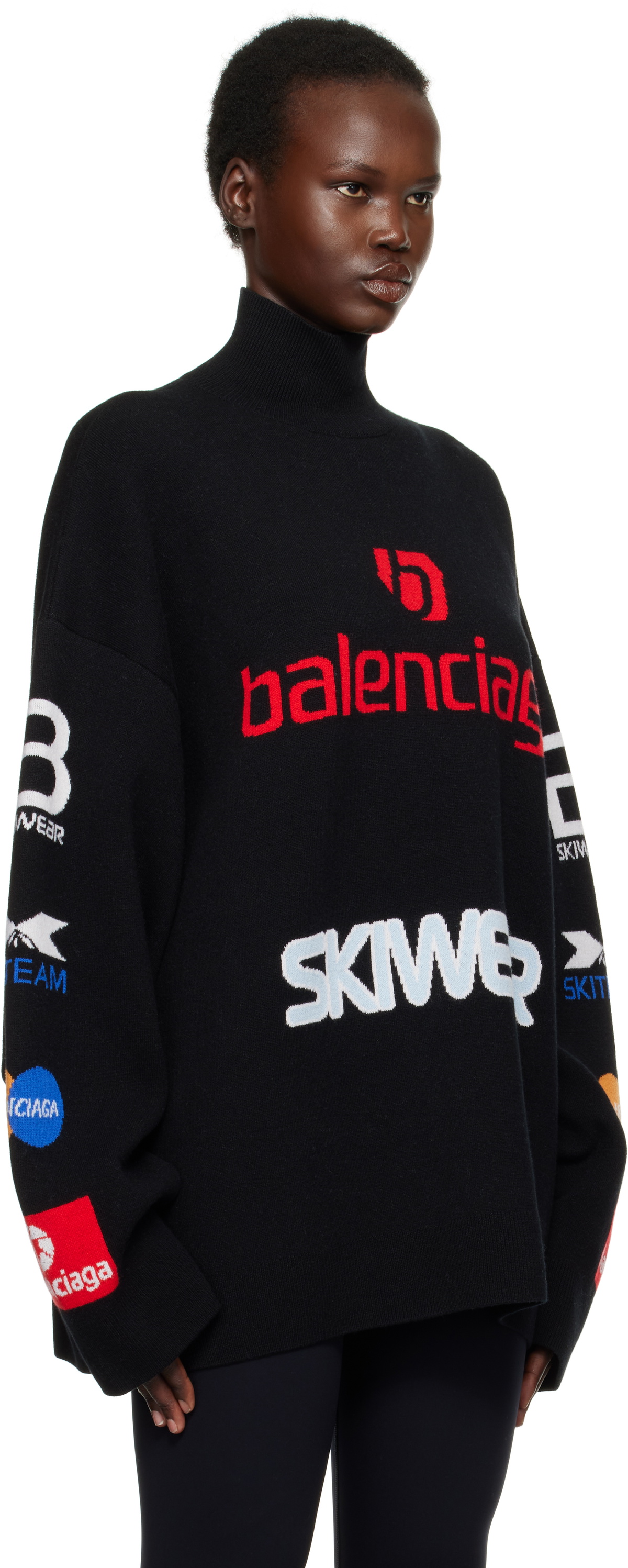 Balenciaga Black Ski Long Sleeve Turtleneck Balenciaga