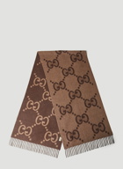 Gucci - GG Jacquard Scarf in Brown