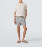 Zegna Waffle-knit silk, linen, and cashmere sweater