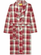 Original Madras - Checked Cotton-Flannel Robe - Red