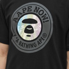 Men's AAPE Laser Puff Stamp T-Shirt in Black