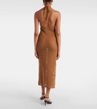 Courrèges Sheer cotton mesh midi dress