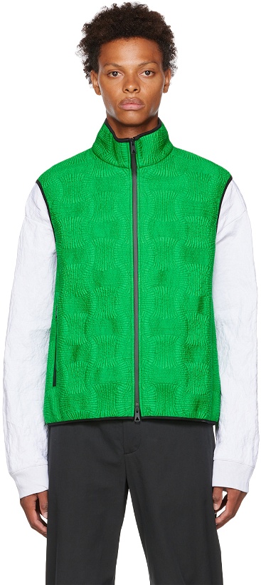 Photo: Bottega Veneta Green Shirring vest