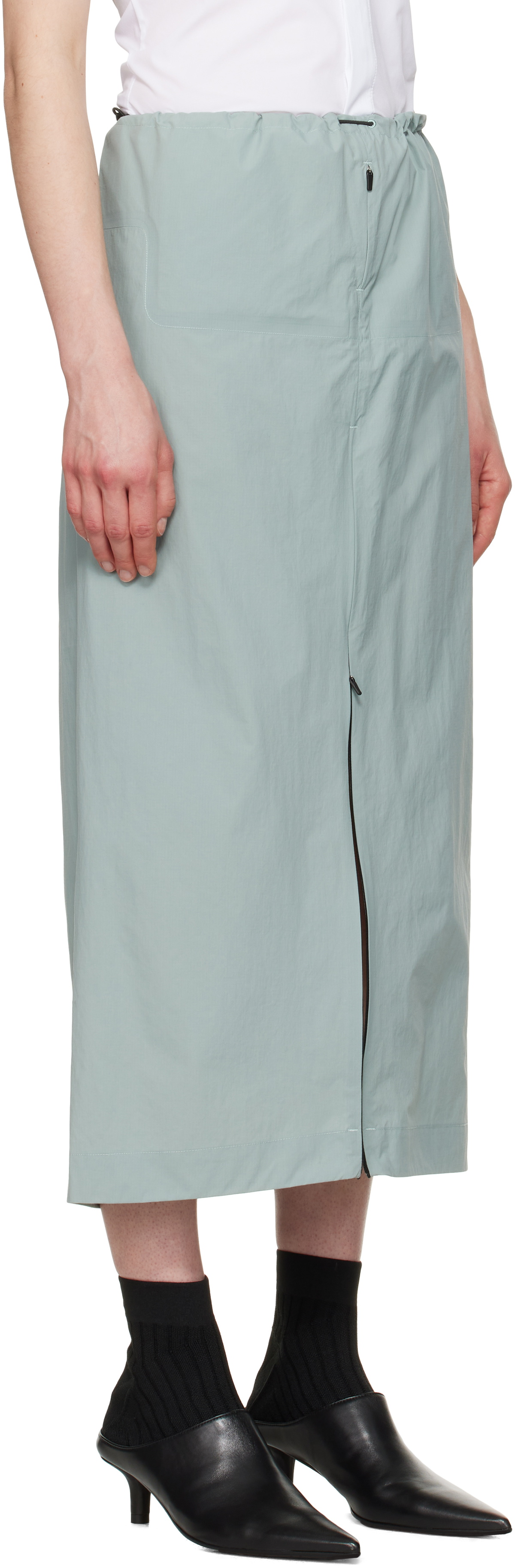 JOHANNA PARV Green Cover Midi Skirt