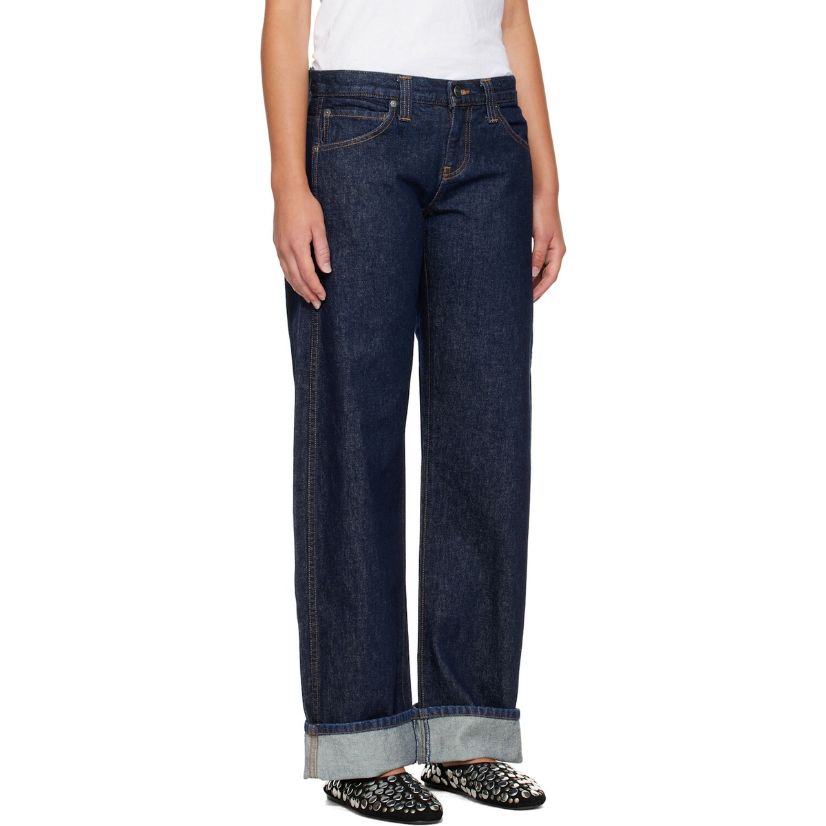 KHAITE Indigo Karo Jeans