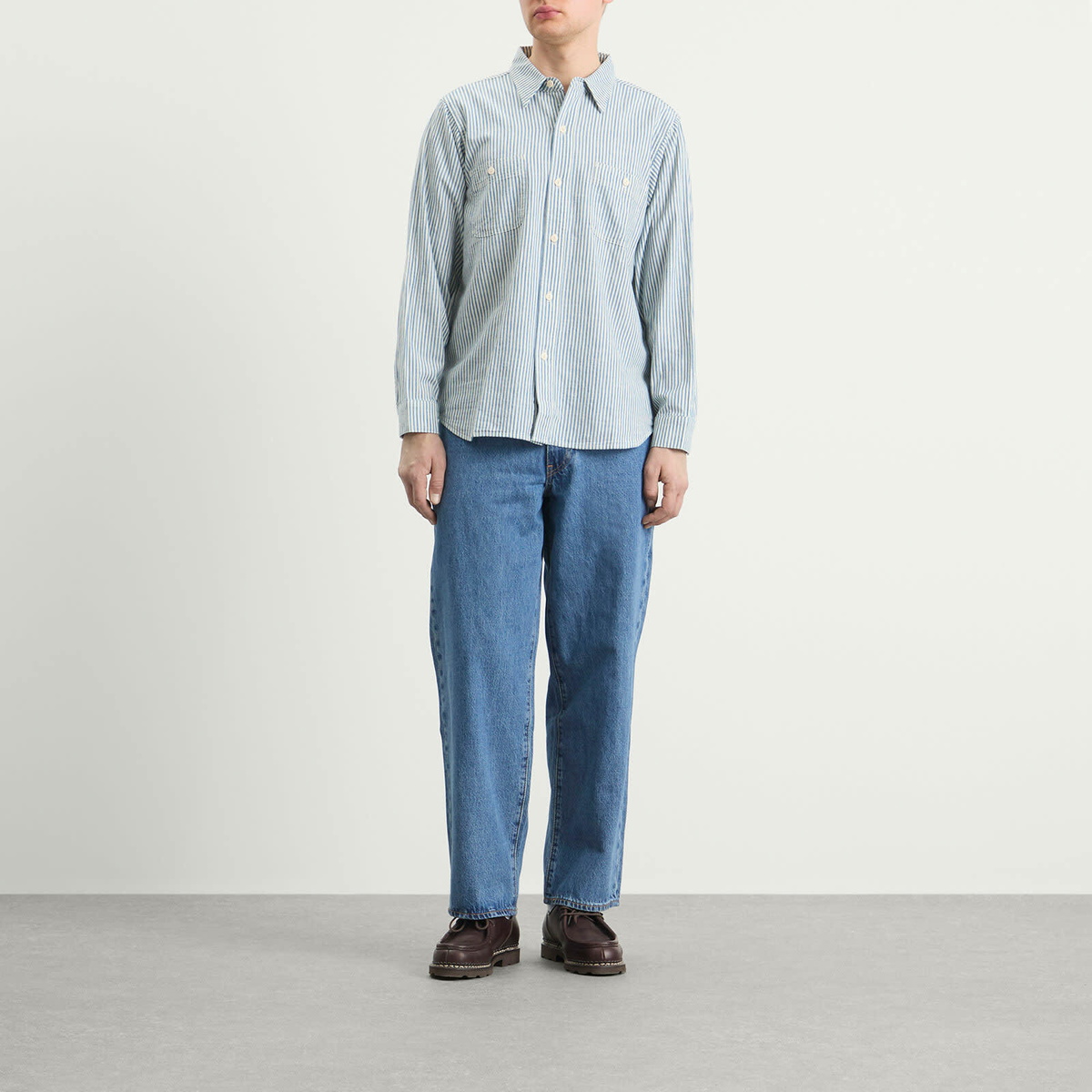 Levi's Men's Blue Tab Work Shirt in Blue Light Chambray