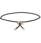 Luis Morais - Cord and 14-Karat Gold Bracelet - Black