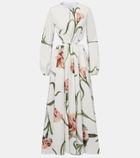 Giambattista Valli Macro Carnation cutout poplin maxi dress