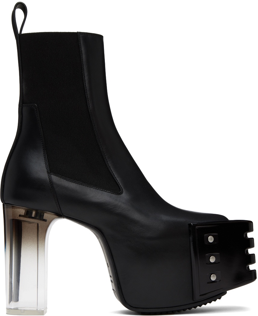 Rick Owens Black Grilled Boots Rick Owens