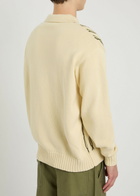 Malbon Links Patterned Cotton-blend Polo Jumper Beige