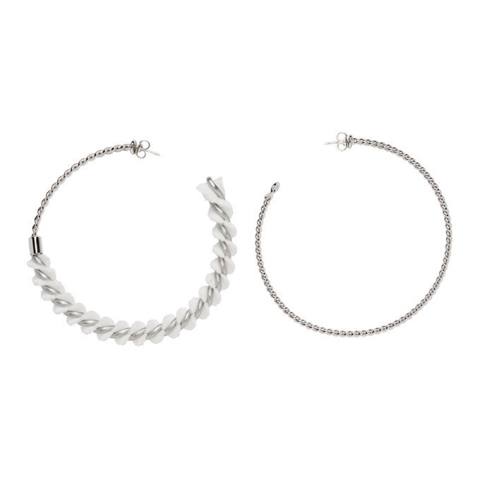 Photo: MM6 Maison Margiela Silver Spiral Hoops