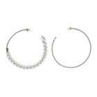 MM6 Maison Margiela Silver Spiral Hoops