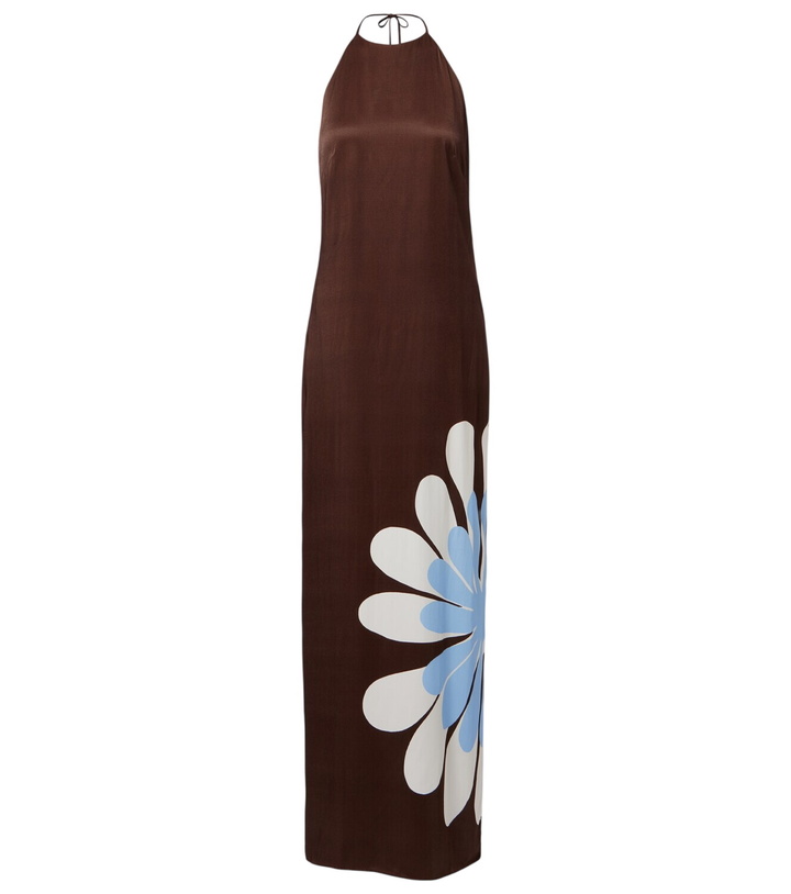 Photo: Cala de la Cruz Agnes floral halterneck maxi dress