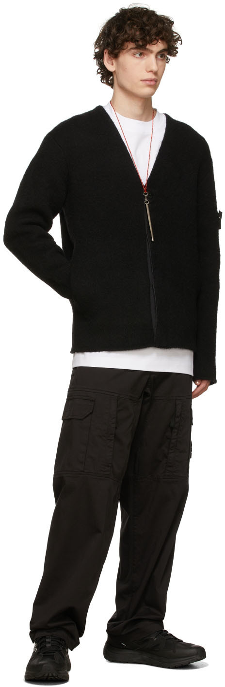 Stone Island Shadow Project Black Wool & Cotton Hand-Gauzed