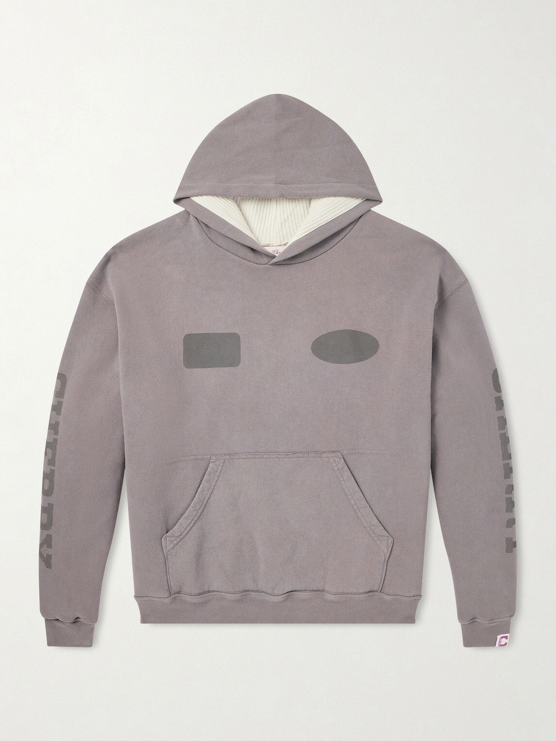 Cherry Los Angeles - Sun Faded Thermal Cotton-Fleece Hoodie - Gray
