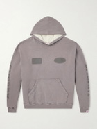 Cherry Los Angeles - Sun Faded Thermal Cotton-Fleece Hoodie - Gray