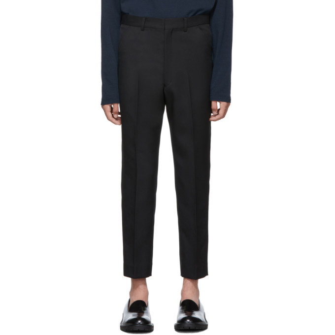 Photo: Junya Watanabe Black Twill Creased Trousers