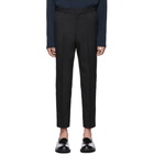 Junya Watanabe Black Twill Creased Trousers