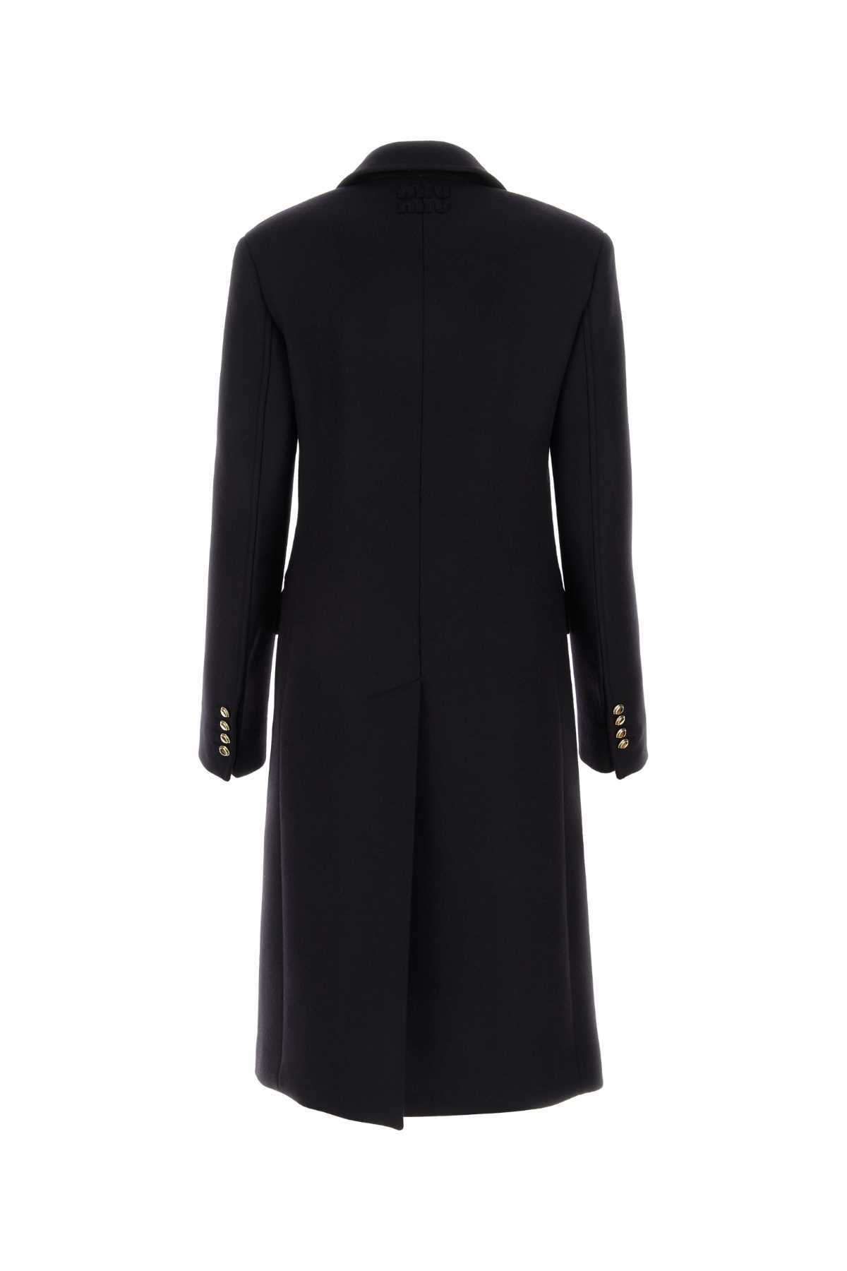 Miu Miu Midnight Blue Wool Coat Miu Miu