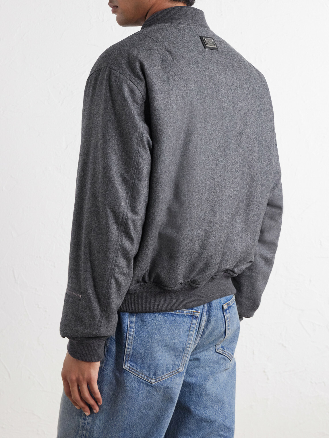 Dolce&Gabbana - Wool-Flannel Bomber Jacket - Gray