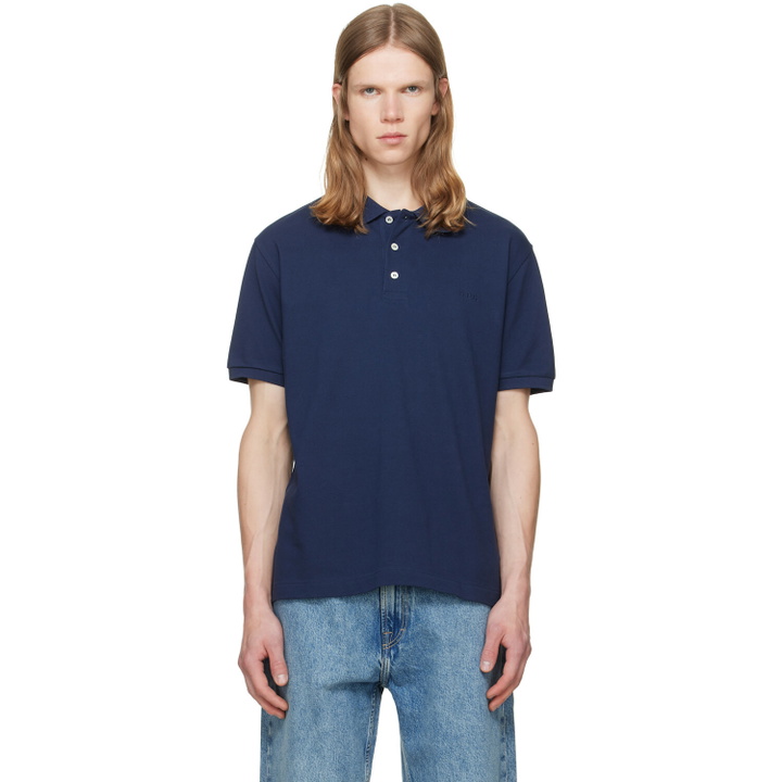 Photo: A.P.C. Navy Cotton Piqué Polo