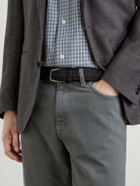 Zegna - 3.2cm Woven Nubuck Belt - Brown