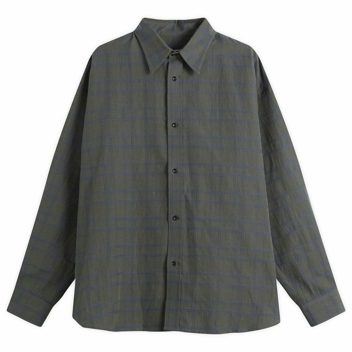 Sage Nation Men's Chisholm Check Shirt in Grey/Yellow Check