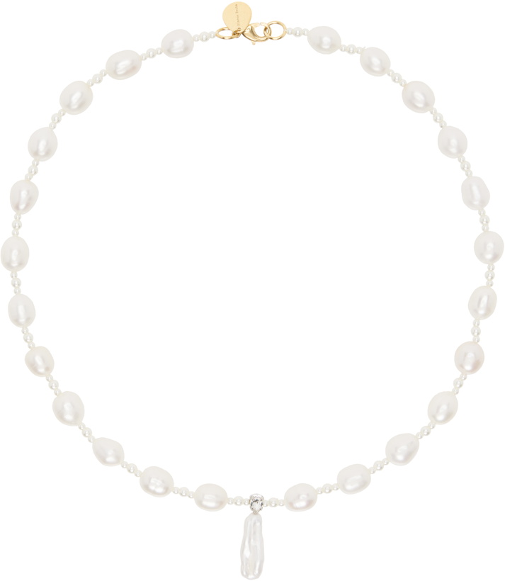 Photo: Simone Rocha White & Gold Staccato Pendant Pearl Necklace